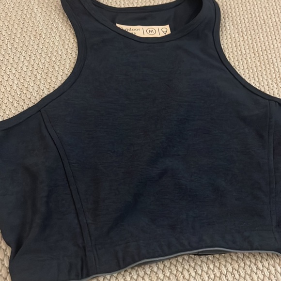 Outdoor Voices Athena Crop Top Black Heather Sports Bra Athletic Medium M - Picture 4 of 7